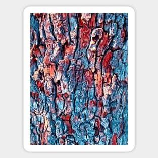 Textured Bark Turquoise & Rust Sticker